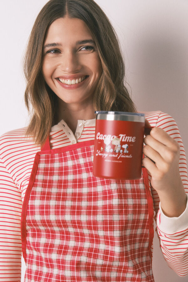 Women'secret Taza térmica con estampado de Snoopy rojo
