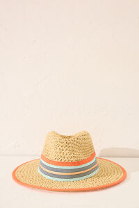 Womensecret Pequeño sombrero de rafia multicolor café