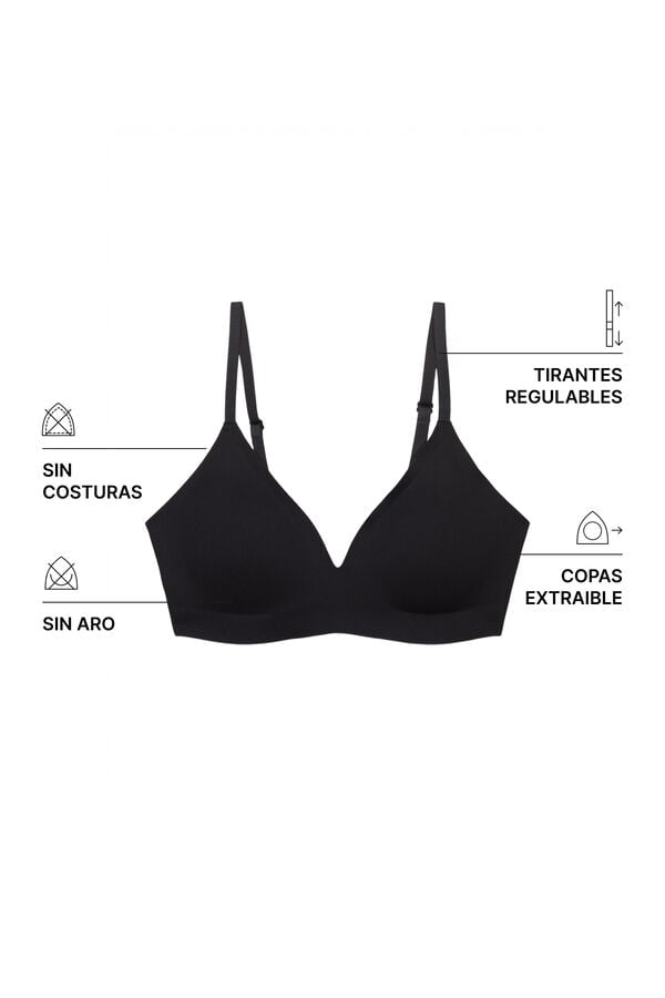 Women'secret Brasier triangular top negro NAKED negro