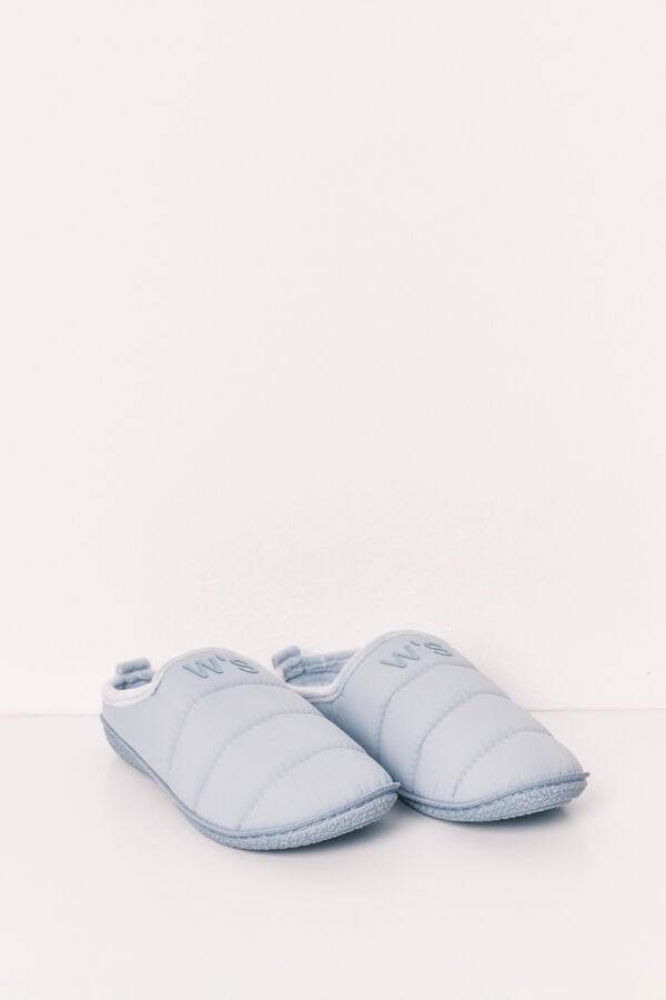 Women'secret Pantuflas acolchadas azul azul