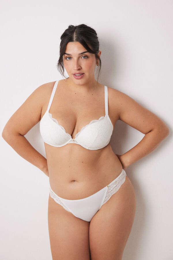 Womensecret GORGEOUS brasier efecto push up blanco amarillo