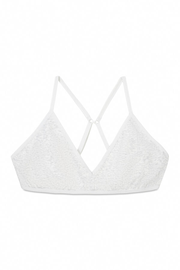 Womensecret Sujetador Seamless triangular gris copas extraíbles gris