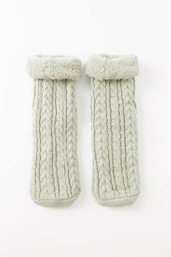 Womensecret Calcetines bota pelo verde verde