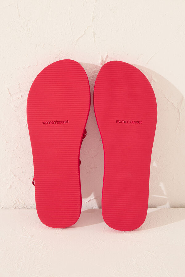 Womensecret Chanclas de cuerda de Snoopy rojo rojo