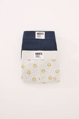 Womensecret Pack de 2 boxer de algodón Smiley azul