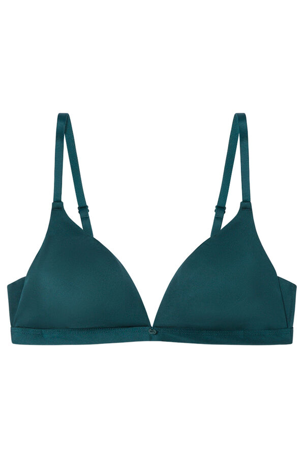 Womensecret Brasier triangular de microfibra verde verde