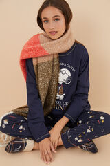 Womensecret Pijama 100% algodón Snoopy 'Prince' azul