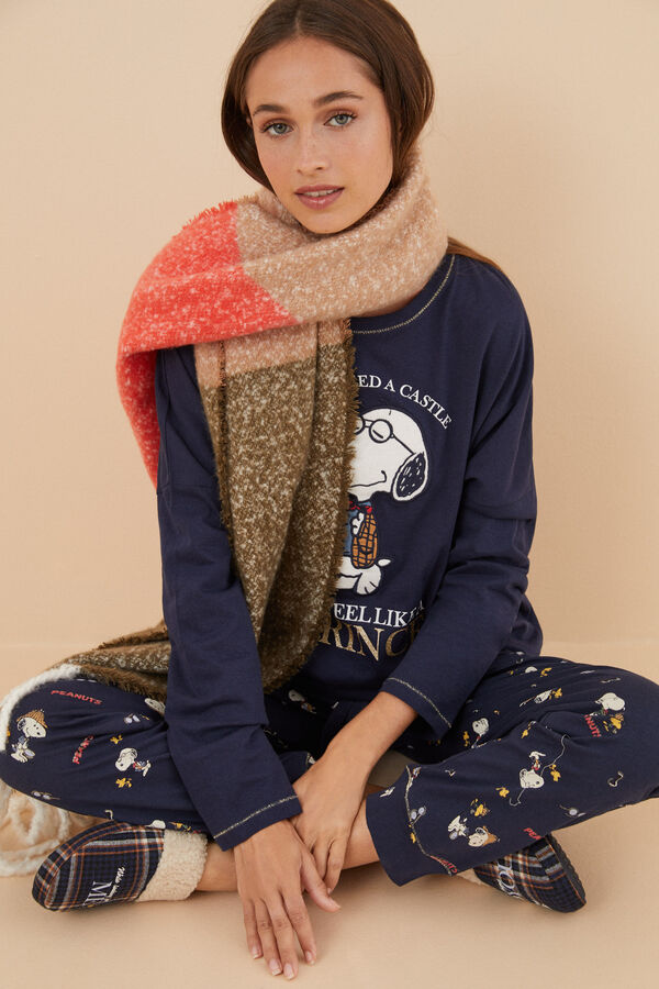 Womensecret Pijama 100% algodón Snoopy 'Prince' azul