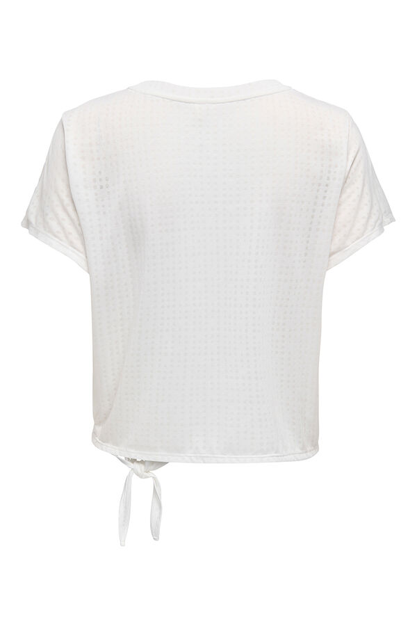 Only Play Playera con nudo blanco