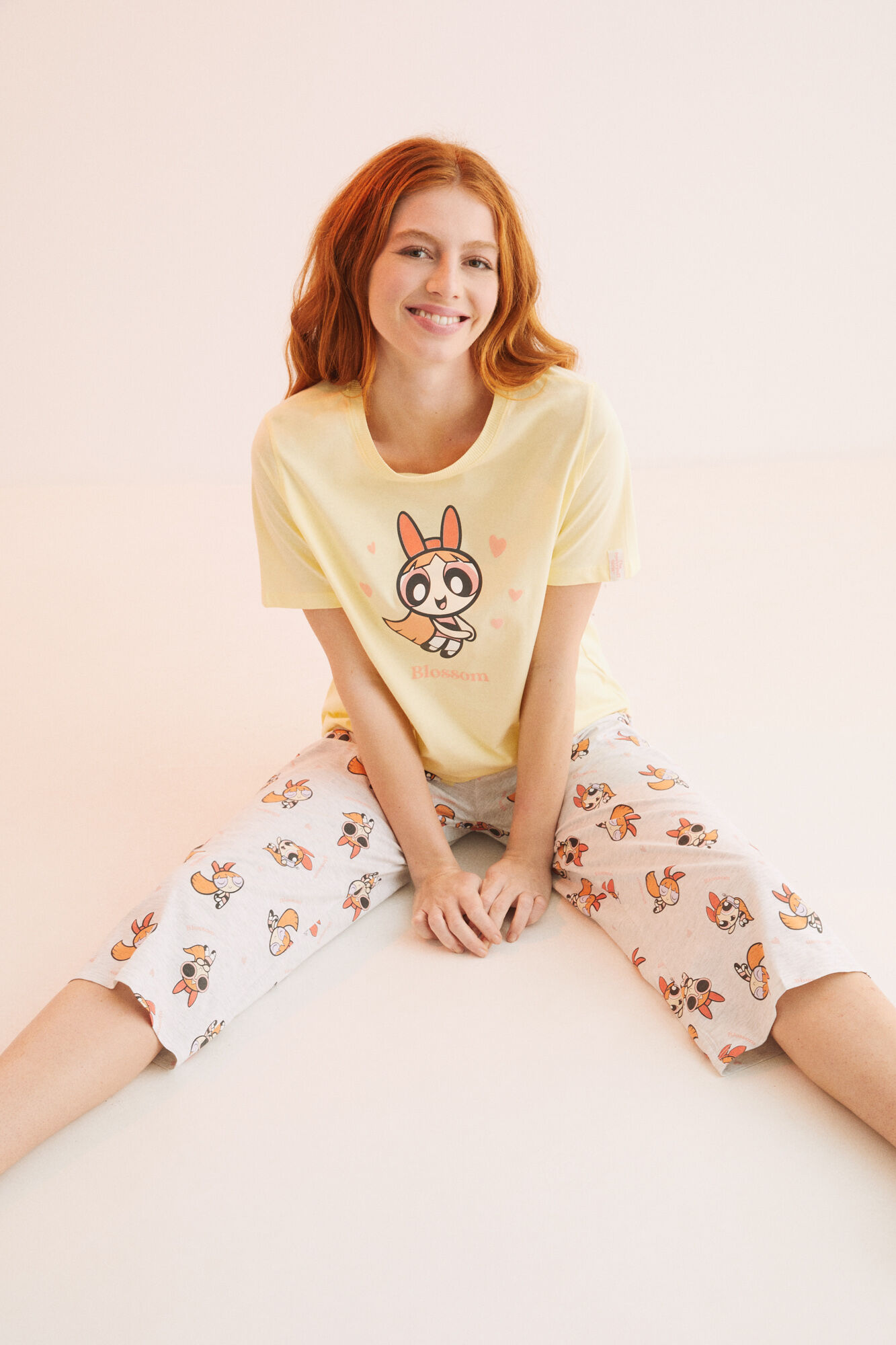Pijama larga algodon Las chicas superpoderosas amarillo Ropa de dormir y homewear de mujer WomenSecret MX