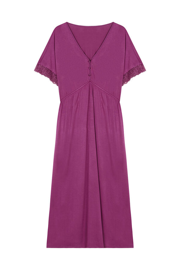 Womensecret Camisón manga caída morado morado/lila