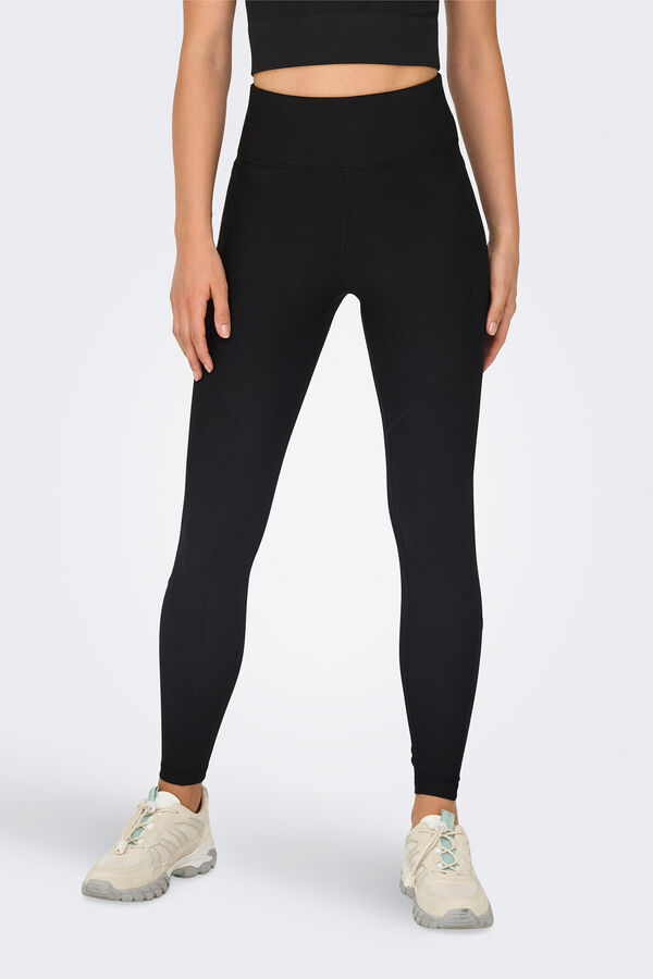 Only Play Leggings de cintura alta y bolsillo lateral negro
