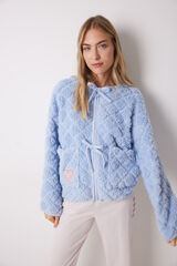 Womensecret Bata corta borreguito azul lazos azul