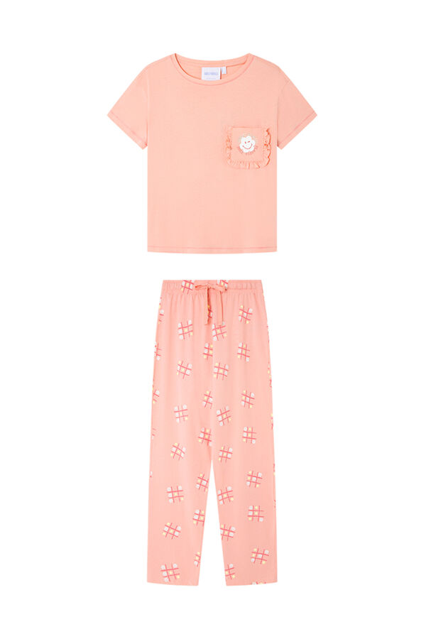 Womensecret Pijama Smiley rosa 100% algodón  rosa