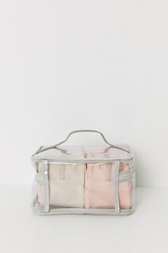 Womensecret Pack 2 neceseres pequeños rosa y beige estampado