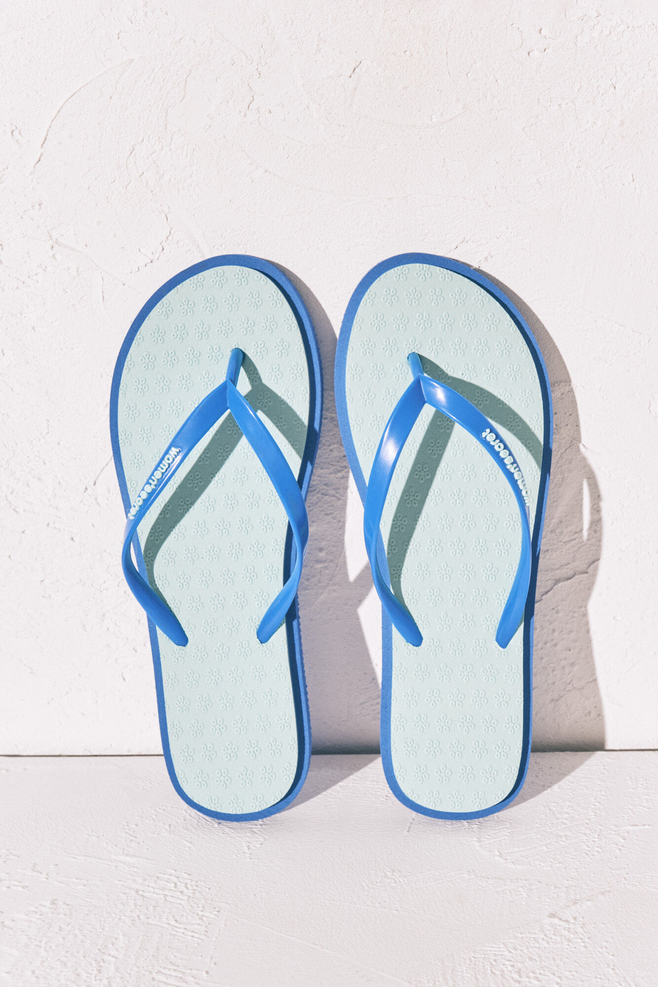 Women'secret Chanclas de dedo con textura floral azul