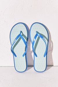 Women'secret Chanclas de dedo con textura floral azul