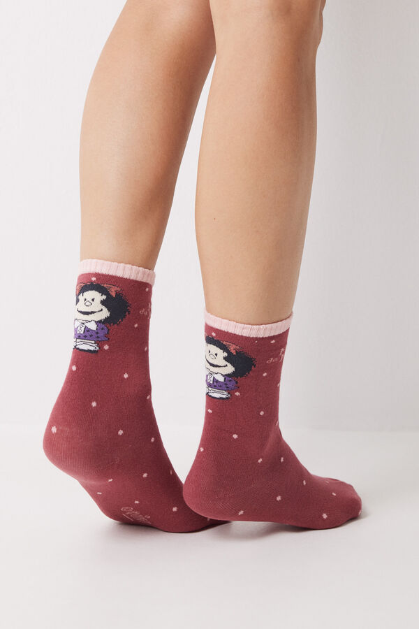 Womensecret Pack 3 calcetines altos Mafalda estampado