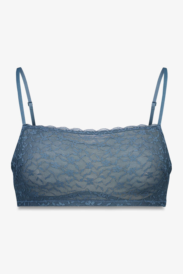 Women'secret Brasier recto INTUITIVE de encaje verde verde