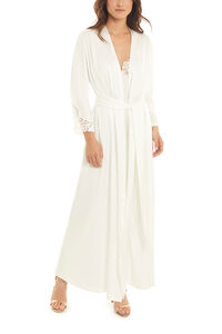 Ivette Bridal Bata larga de crepe serenity