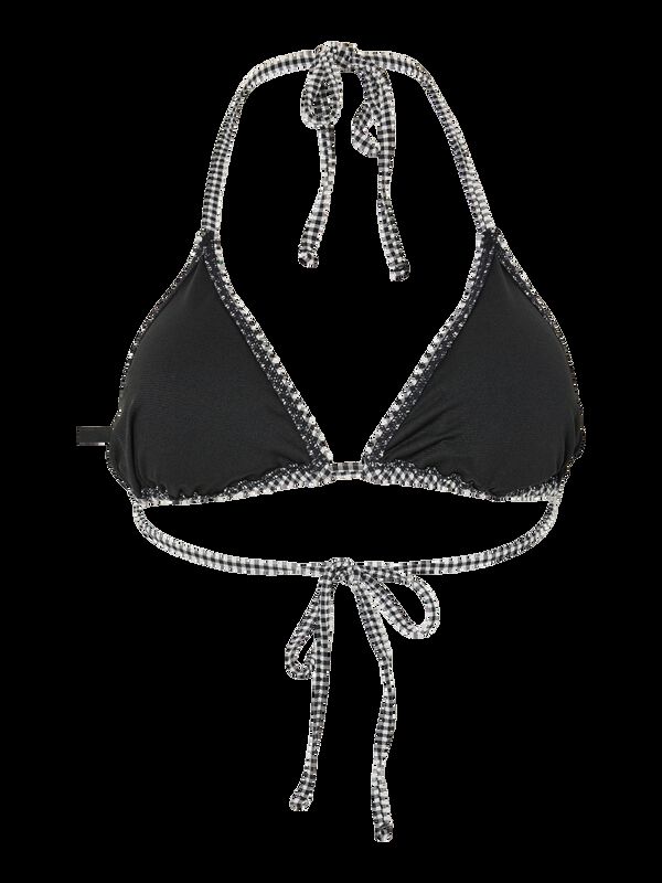 Pieces Traje de ba&ntilde;o bikini triangular estampado negro