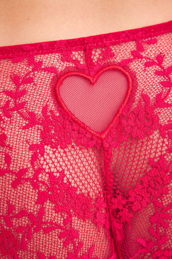 Womensecret Panty clásico encaje rojo rojo