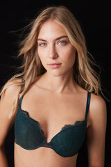 Womensecret Brasier GORGEOUS push up relleno encaje verde