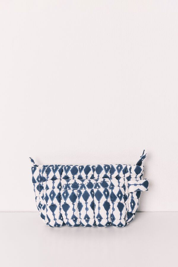 Women'secret Neceser acolchado estampado azul blanco