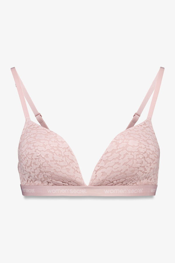 Women'secret Brasier triangular con estampado animal rosa CHARMING rosa