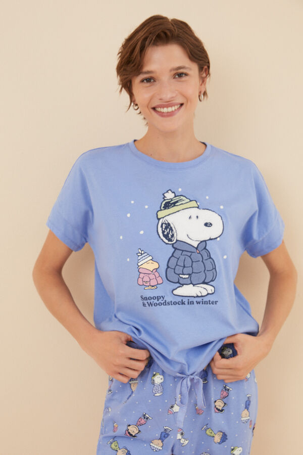 Womensecret Pijama 100% algodón Snoopy azul azul