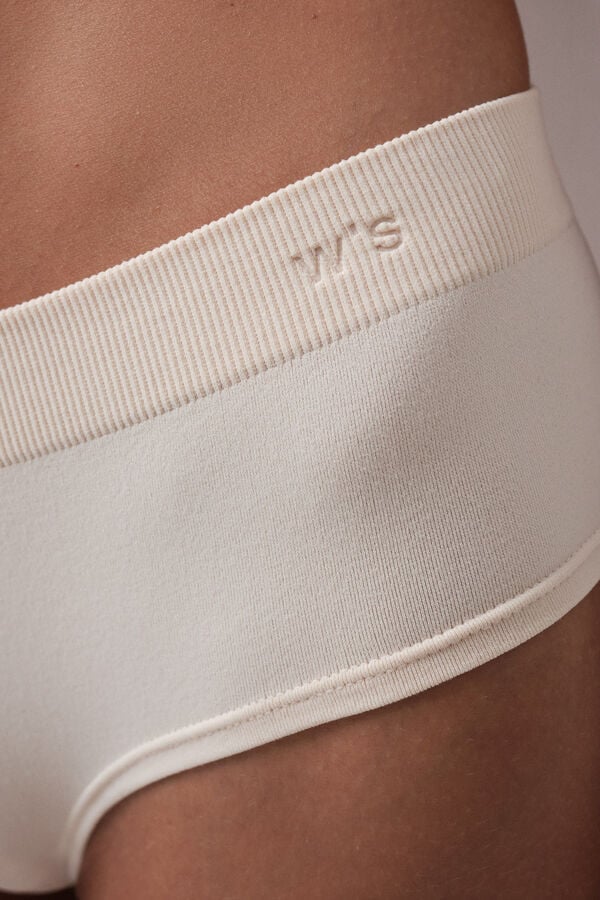 Women'secret Panty brasile&ntilde;o ancho de microfibra nude beige