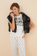 Womensecret Pijama 100% algodón Minnie Mouse manga corta blanco