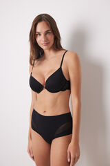 Womensecret Panty reductor alto negro encaje negro
