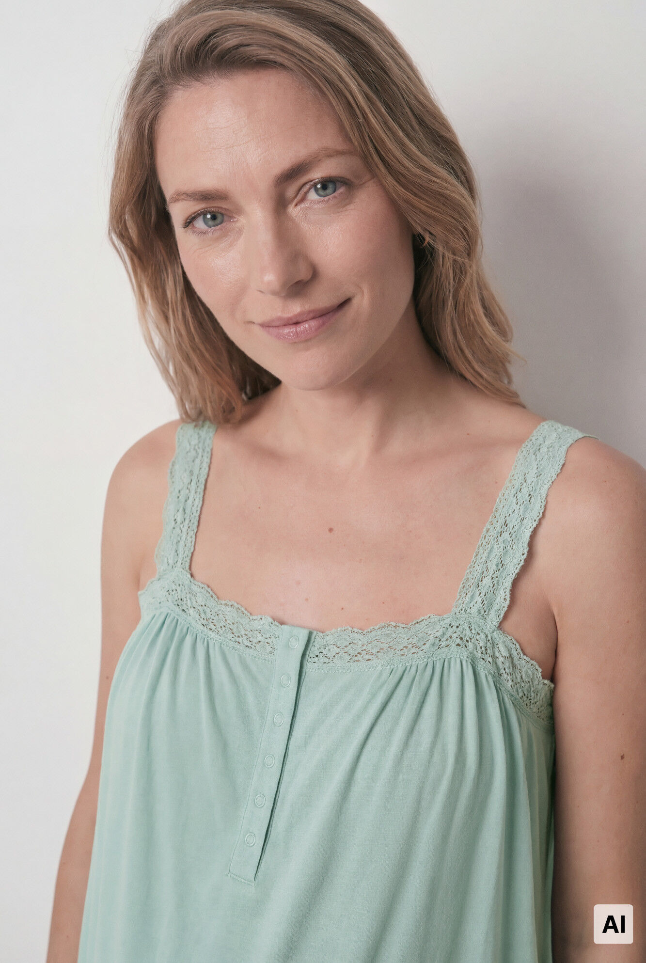 Women'secret Pijama corta maternity de algod&oacute;n verde