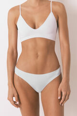 Womensecret Tanga de microfibra color lila morado/lila