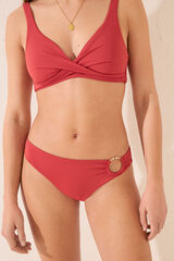 Womensecret Panty de bikini clásica con anillo púrpura