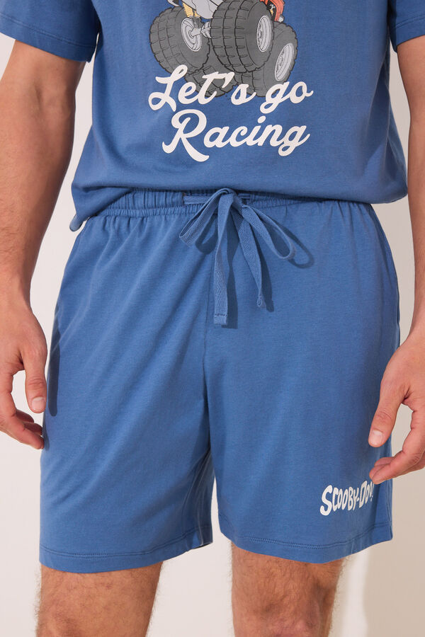 Women'secret Pijama corta hombre 100% algodón Scooby Doo azul