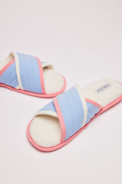 Womensecret Pantuflas tiras cruzadas lila morado/lila