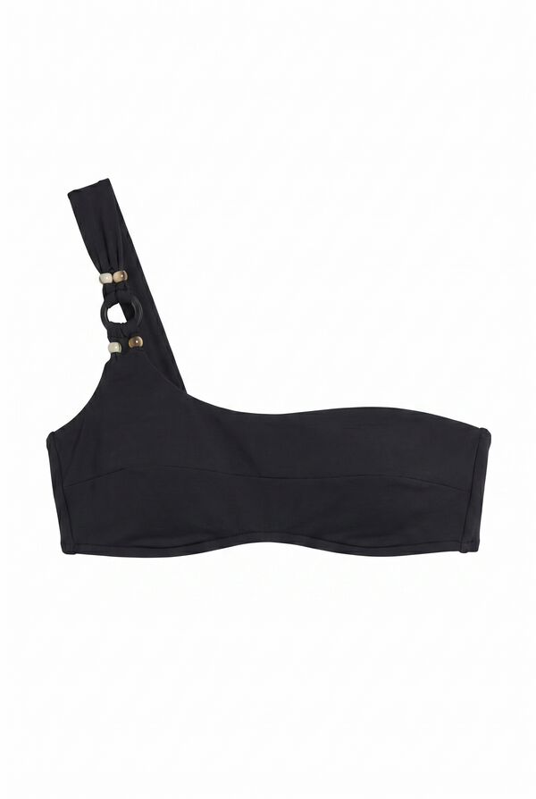 Women'secret Traje de ba&ntilde;o bikini asim&eacute;trico negro negro
