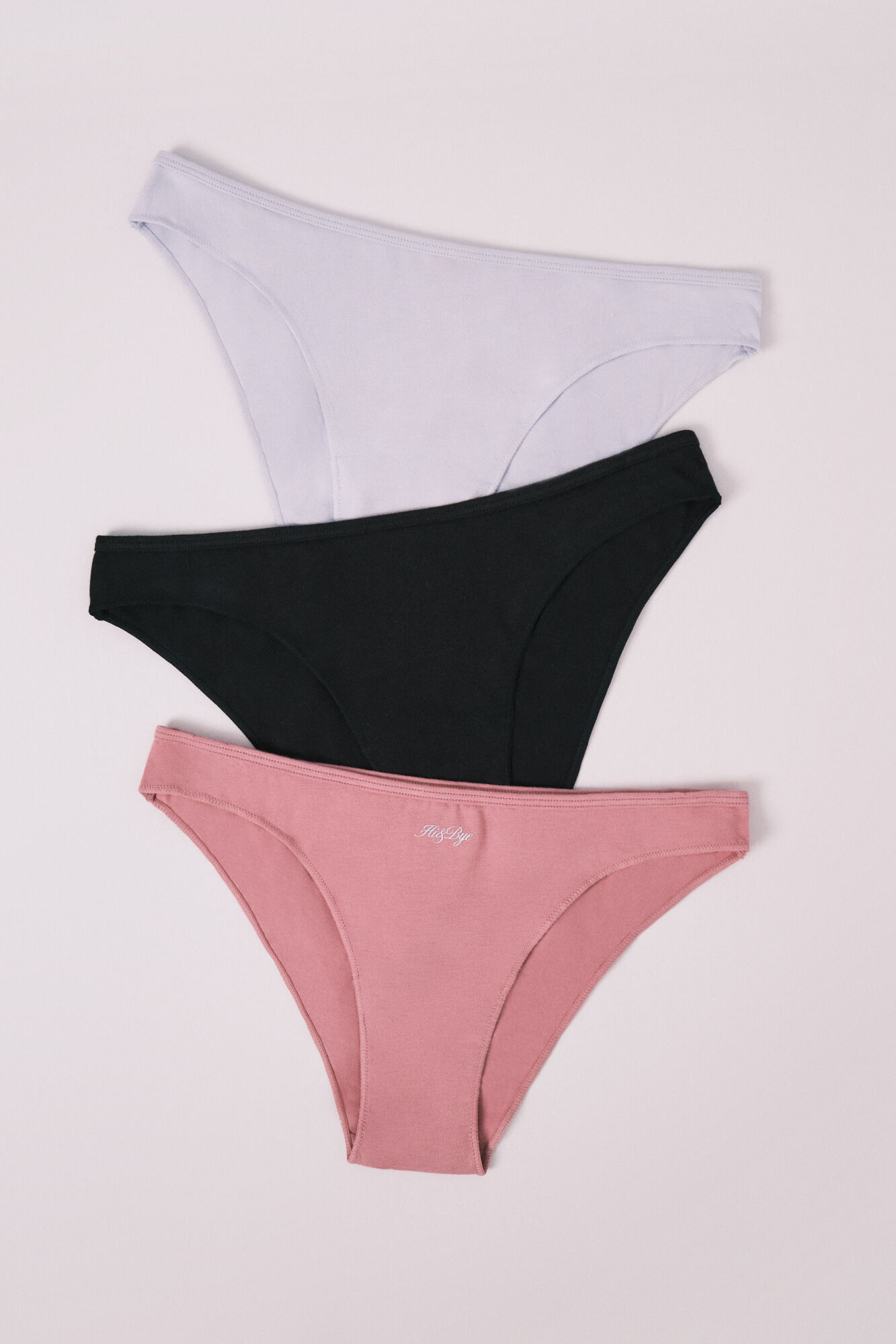 HI&BYE Pack 3 panties cl&aacute;sicas corte "U" azul