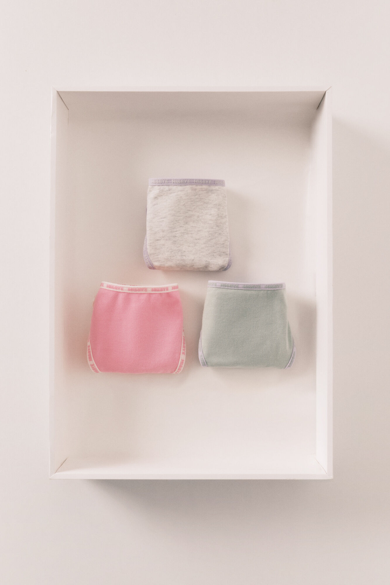 HI&BYE Pack 3 tangas verde, rosa y rosa oscuro