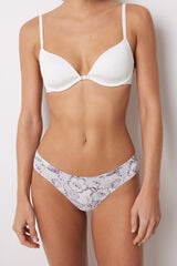 Womensecret Braga clásica microfibra flores lila morado/lila