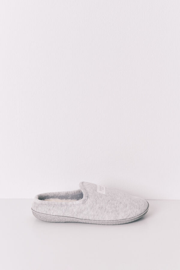 Womensecret Pantuflas para casa de velour gris gris