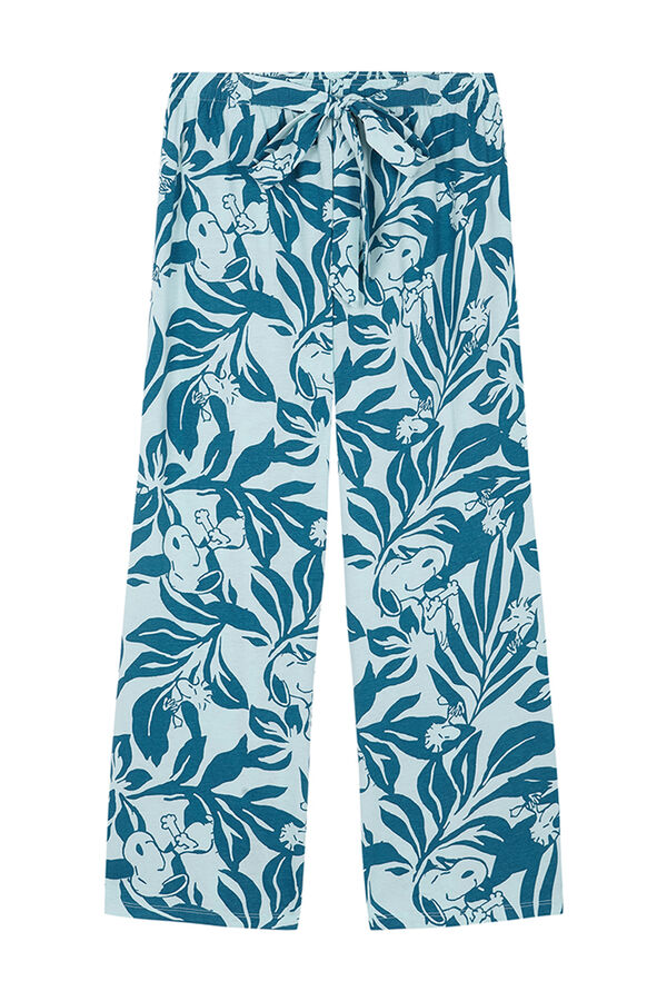 Womensecret Pantalón largo Capri 100% algodón Snoopy estampado