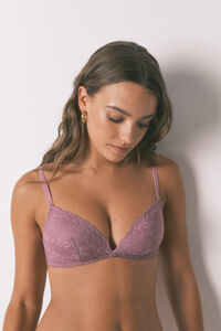 Women'secret LOVELY brasier triangular de encaje rosa