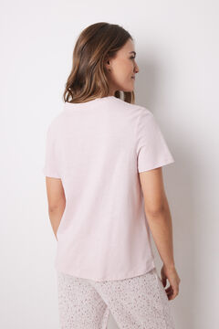 Womensecret Playera manga corta 100% algodón rosa morado/lila