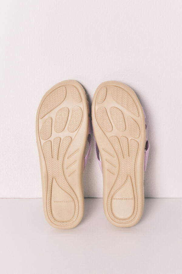 Women'secret Sandalias multitiras SmileyWorld&reg; morado/lila