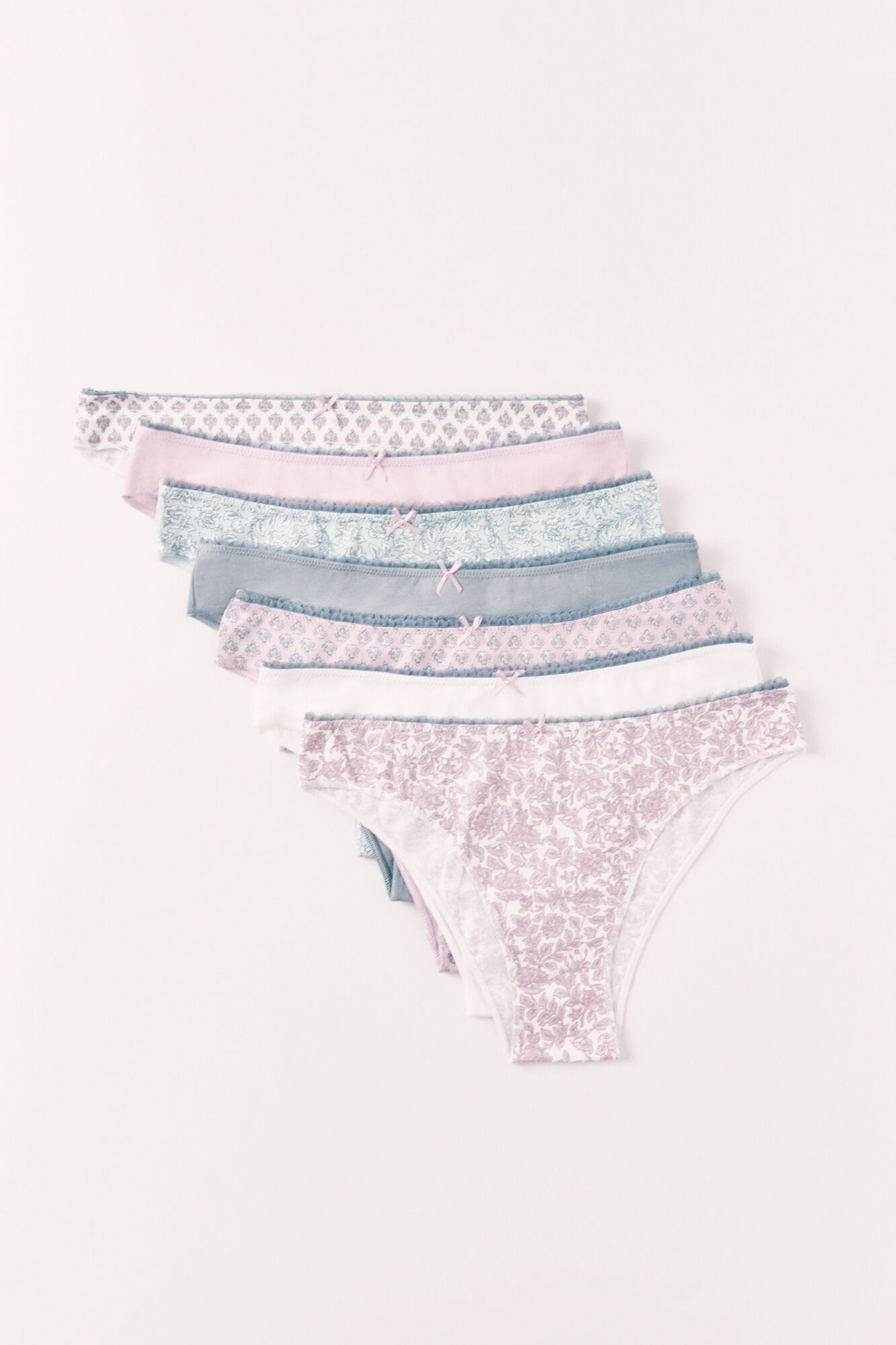 Women'secret Pack 7 panties brasile&ntilde;as de algod&oacute;n mix estampado
