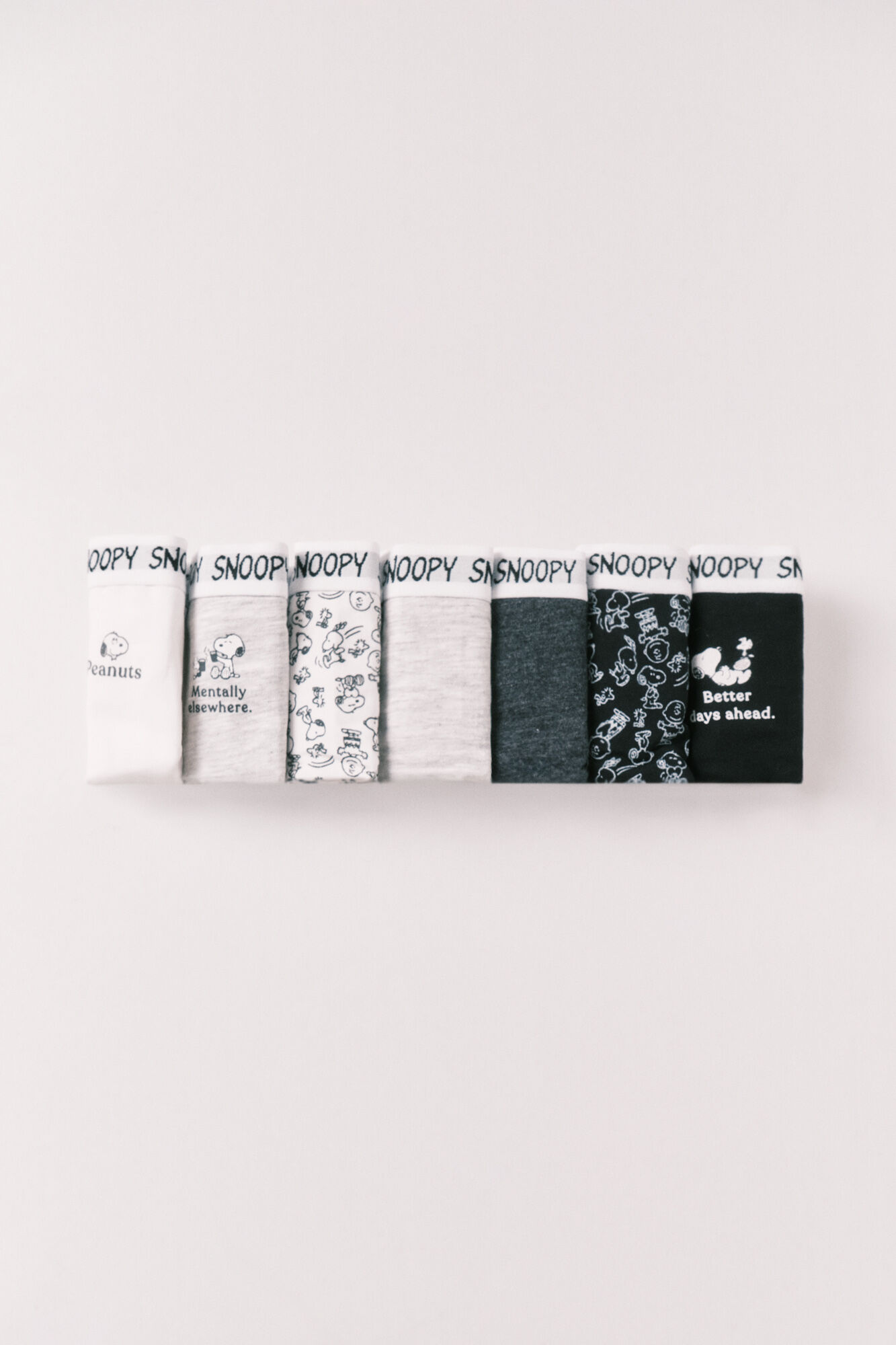 Women'secret Pack 7 panties anchas de algod&oacute;n estampado Snoopy