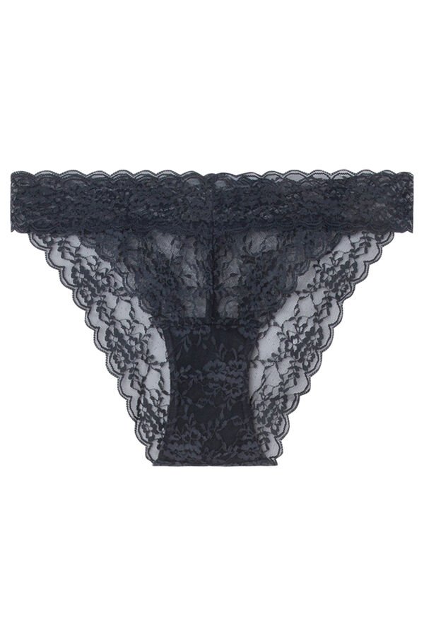 Womensecret Panty encaje gris gris